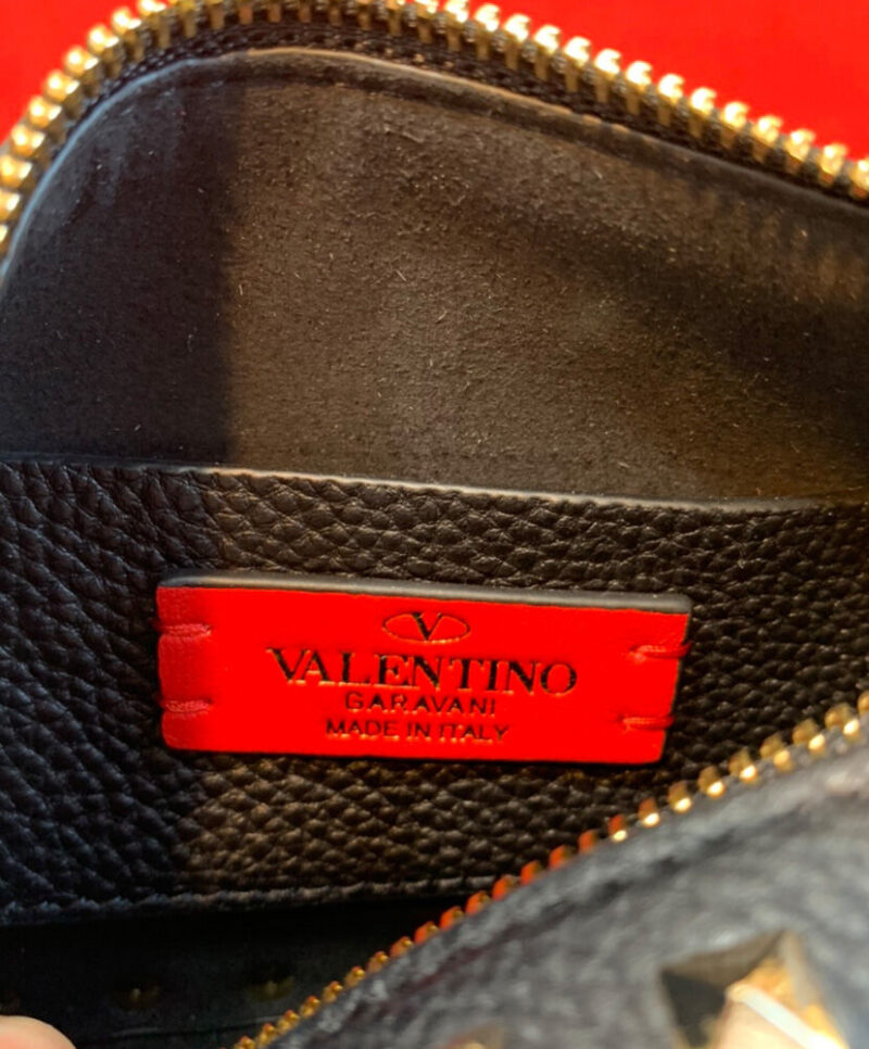 Valentino Small Rockstud Grainy Calfskin Crossbody Bag With All-Over Studs Black